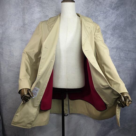 Vintage London Fog Coat Mens 40 Regular Double Breasted Wool Lined 70s Baltimore - Picture 1 of 16